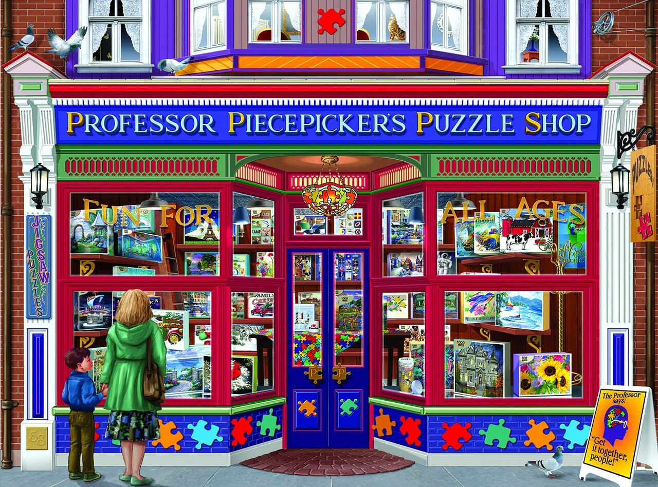 Sunsout Professor Piecepickers Puzzle Shop 1000 pc Mothers Day Jigsaw Puzzle 70615